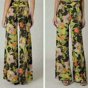 EUC🖤Anthropologie Leifnotes Blurred Dahlia Wide Leg 10